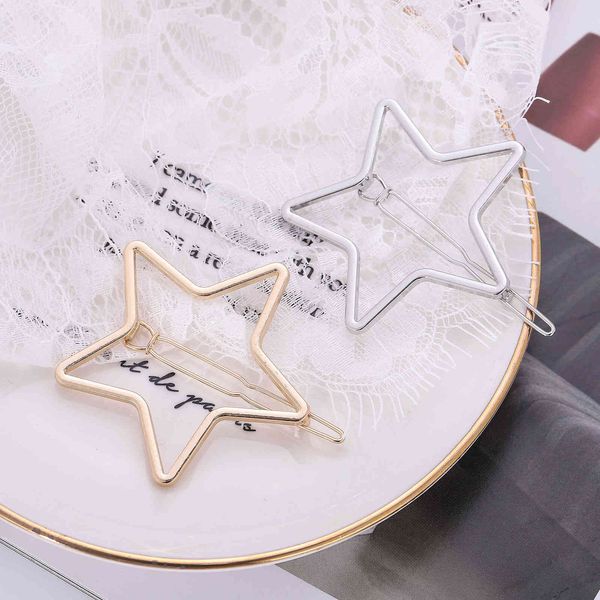 metal headdress fashion simple hollow five pointed star hairpin frog buckle clip bangs hairpin female, Golden;silver
metal headdress fashion simple hollow five pointed star hairpin frog buckle clip bangs hairpin female, Golden;silver
