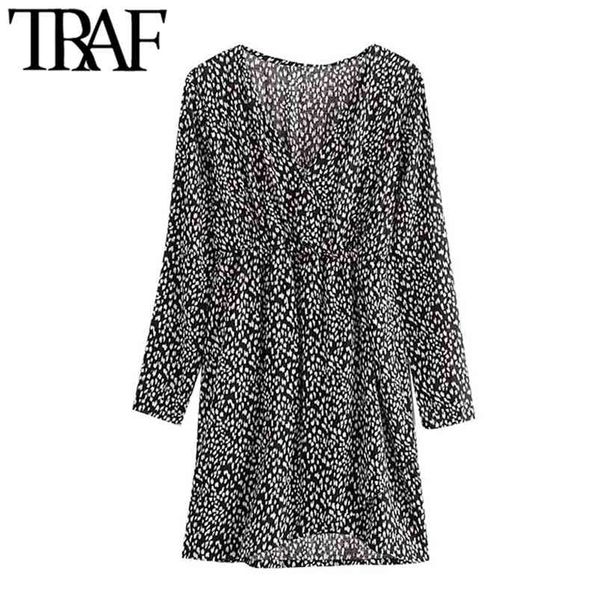 women chic fashion leopard print pleated mini dress vintage v neck long sleeve female dresses vestidos mujer 210507, Black;gray
women chic fashion leopard print pleated mini dress vintage v neck long sleeve female dresses vestidos mujer 210507, Black;gray