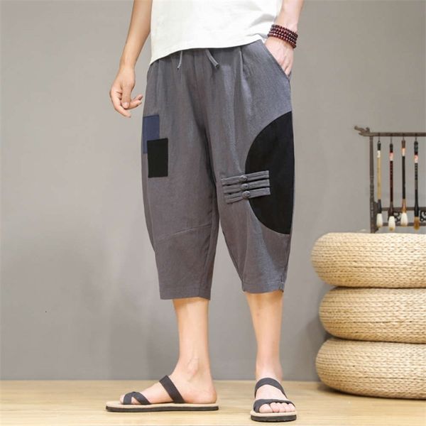 men's pants summer chinese style linen fashion loose wide leg casual large cotton hemp capris lov xw81, Black
men's pants summer chinese style linen fashion loose wide leg casual large cotton hemp capris lov xw81, Black