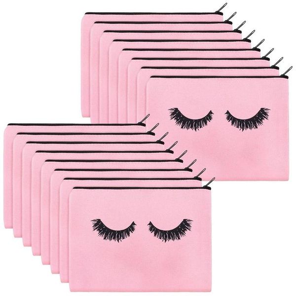 pencil bags 18pcs eyelash cosmetic bag, canvas stationery travel zipper for ladies and girls
pencil bags 18pcs eyelash cosmetic bag, canvas stationery travel zipper for ladies and girls