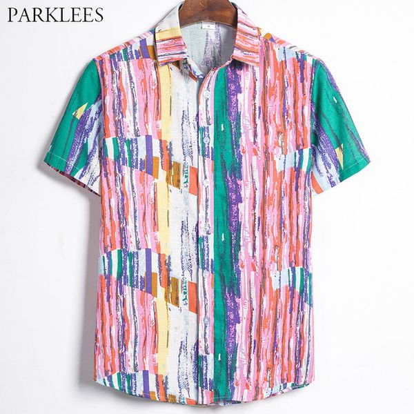 colorful striped patchwork mens summer shirt fashion graffiti shirts for men casual button men short sleeve shirt chemise homme 210524, White;black
colorful striped patchwork mens summer shirt fashion graffiti shirts for men casual button men short sleeve shirt chemise homme 210524, White;black