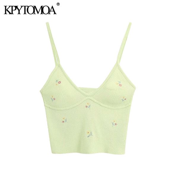 kpytomoa women 2021 sweet fashion floral embroidery cropped knitted blouses vintage backless thin straps female shirts chic, White
kpytomoa women 2021 sweet fashion floral embroidery cropped knitted blouses vintage backless thin straps female shirts chic, White