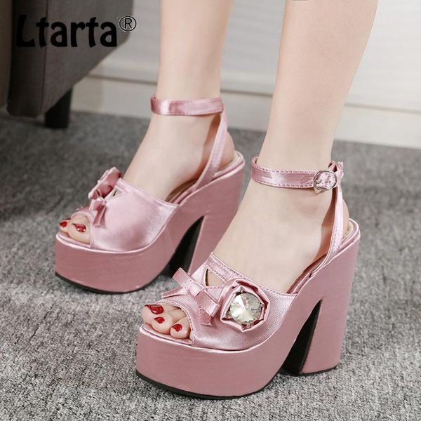 sandals with thick sole bow knot women shoes high heels platform chunky -p30, Black
sandals with thick sole bow knot women shoes high heels platform chunky -p30, Black