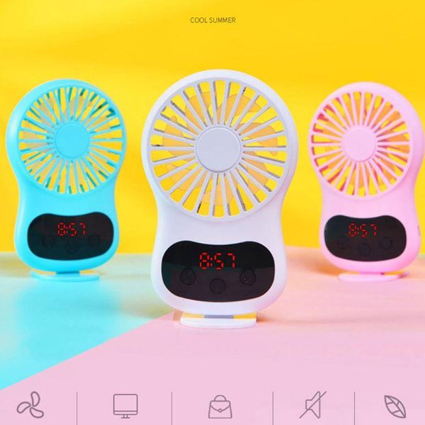 electric fans mini portable creative deskfan with time clock usb rechargeable handheld air cooler summer cooling tools
electric fans mini portable creative deskfan with time clock usb rechargeable handheld air cooler summer cooling tools
