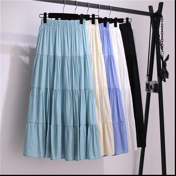 summer cotton high waisted long women skirt femme casual solid a line skirts jupe green, Black
summer cotton high waisted long women skirt femme casual solid a line skirts jupe green, Black