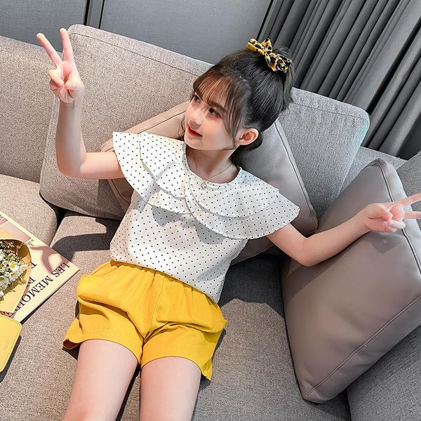summer girls clothing set children outfits kids ruffles white shirt+shorts 2 pcs sport suits for baby girl clothes 3-12 year sets
summer girls clothing set children outfits kids ruffles white shirt+shorts 2 pcs sport suits for baby girl clothes 3-12 year sets