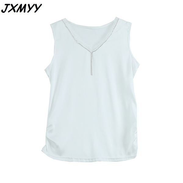 fashion large size black small camisole women's short paragraph with french lace silk satin t-shirt all-match jacket outer base 210412, White
fashion large size black small camisole women's short paragraph with french lace silk satin t-shirt all-match jacket outer base 210412, White