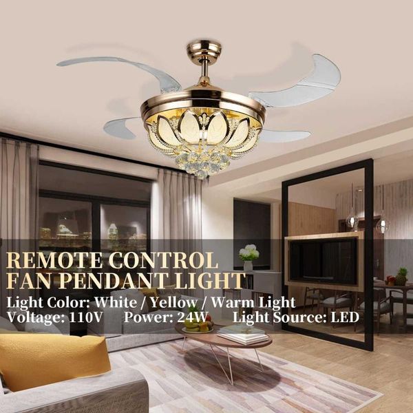 ceiling fans crystal fan lamp light luxury living room dining bedroom simple modern high-end invisible 110v
ceiling fans crystal fan lamp light luxury living room dining bedroom simple modern high-end invisible 110v