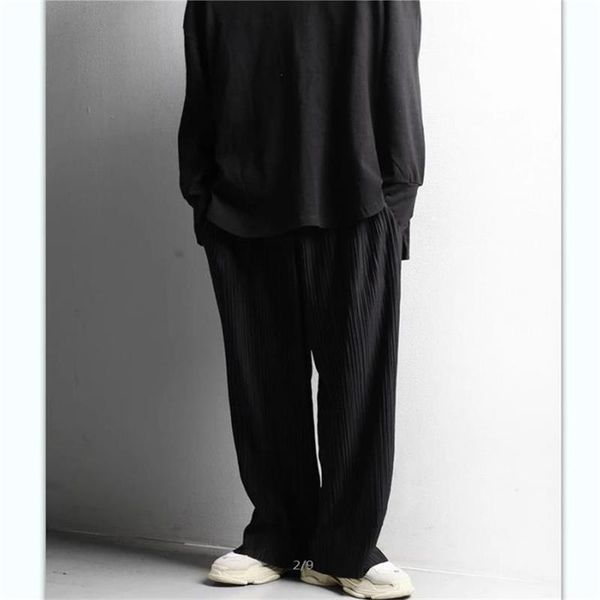 men's pants trousers casual fashion trend corrugated loose wide leg landing straight tube large, Black
men's pants trousers casual fashion trend corrugated loose wide leg landing straight tube large, Black
