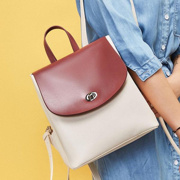 outdoor bags luufan 2021 simple fashion large capacity cowhide contrast color women's backpack genuine leather female bag
outdoor bags luufan 2021 simple fashion large capacity cowhide contrast color women's backpack genuine leather female bag