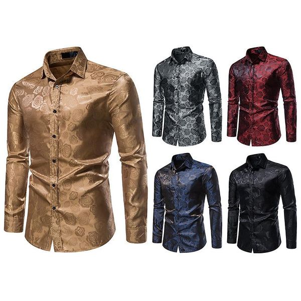 men's dress shirts bluemen's long-sleeved button shirt rose printed slim suit size wedding for men 2021 shiny jacket tuxedo, White;black
men's dress shirts bluemen's long-sleeved button shirt rose printed slim suit size wedding for men 2021 shiny jacket tuxedo, White;black