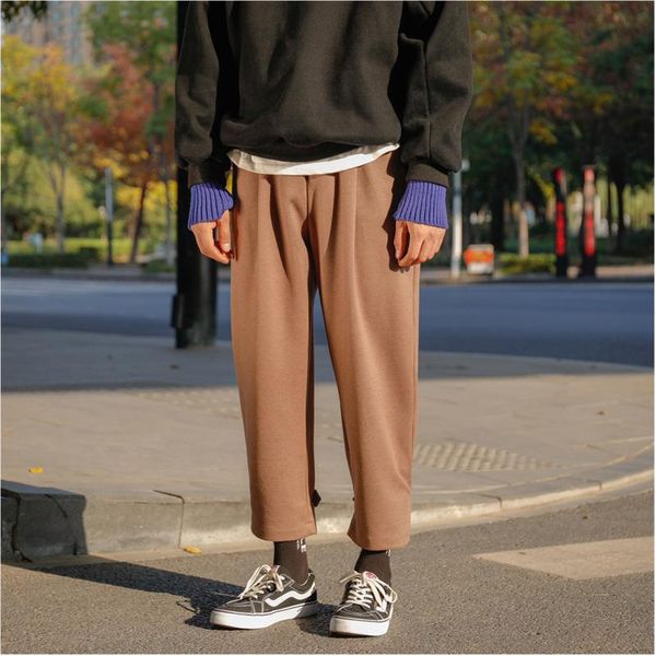 autumn and winter youth trousers buckle design solid woolen pants fashion casual black / khaki brown men's
autumn and winter youth trousers buckle design solid woolen pants fashion casual black / khaki brown men's