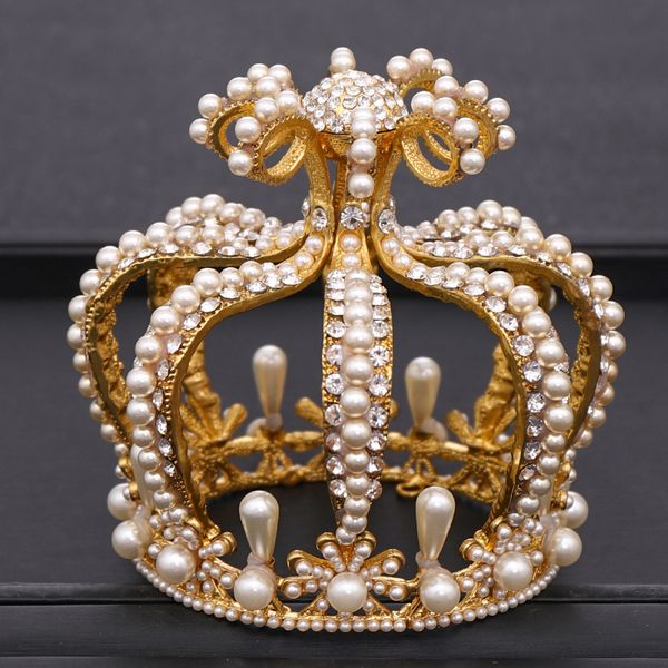 bridal headdress baroque crystal pearl diadem gold round crown queen tiara jewelry birthday party wedding hair accessoriesdio chan contact, Golden;white
bridal headdress baroque crystal pearl diadem gold round crown queen tiara jewelry birthday party wedding hair accessoriesdio chan contact, Golden;white