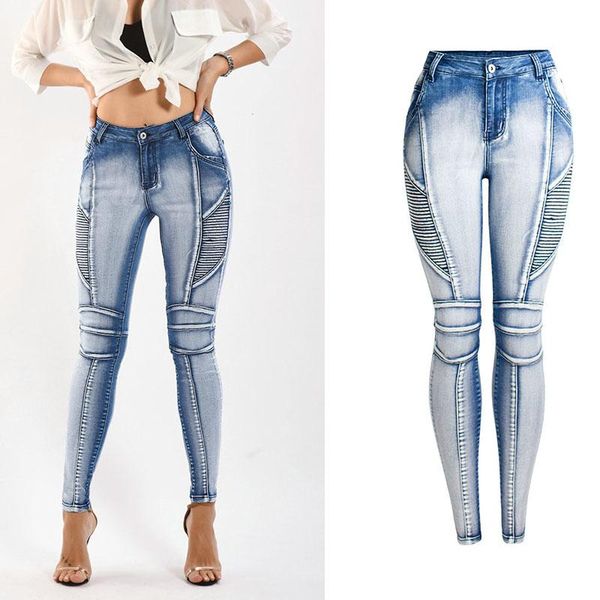 women's jeans women high waist motorcycle pants stretch holes denim 4 seasons pencil no ripped casual trousers, Blue
women's jeans women high waist motorcycle pants stretch holes denim 4 seasons pencil no ripped casual trousers, Blue