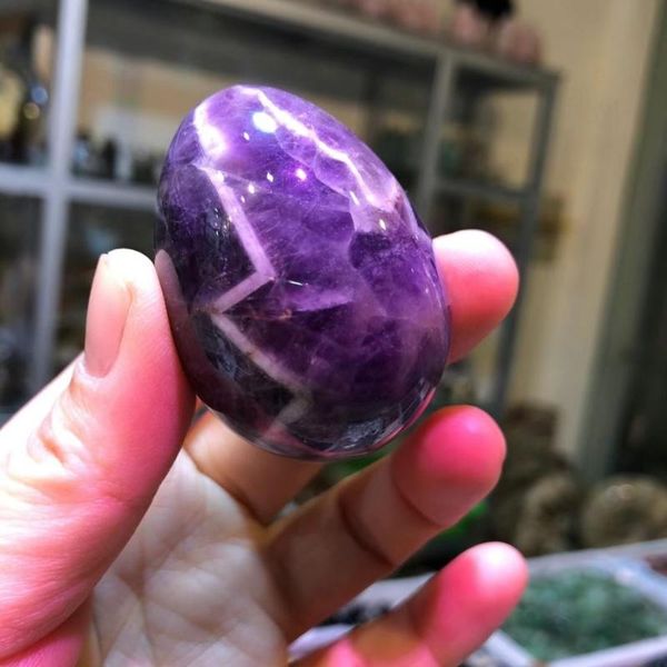 decorative objects & figurines 1pcs natural dream amethyst crystal egg gemstone healing 80g
decorative objects & figurines 1pcs natural dream amethyst crystal egg gemstone healing 80g