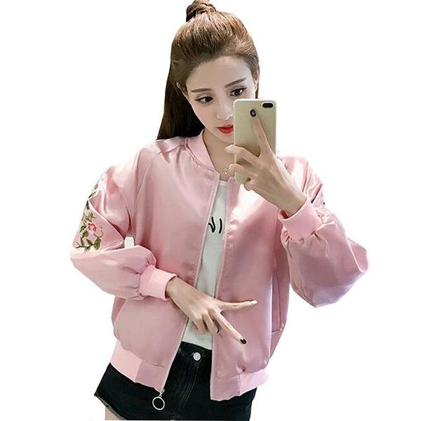 women's jackets 2021 spring autumn fashion women plus size embroidery jacket coat bomber baseball uniform clothes, Black;brown
women's jackets 2021 spring autumn fashion women plus size embroidery jacket coat bomber baseball uniform clothes, Black;brown