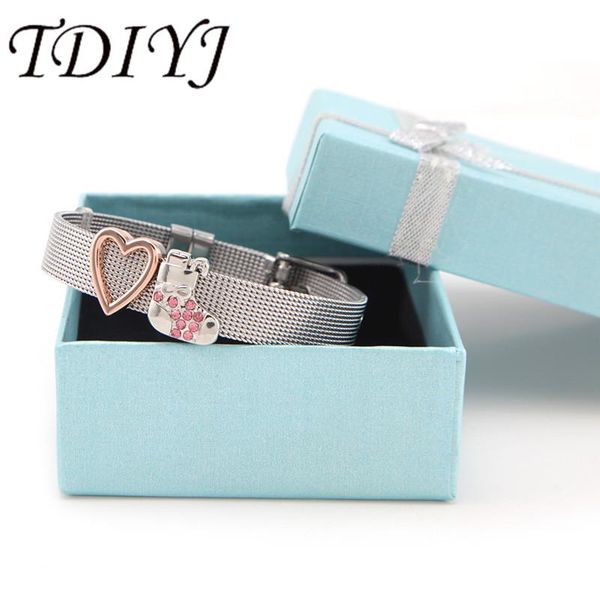 charm bracelets tdiyj gift box heart sock collection charms diy stainless steel mesh bracelet for christmas jewelry 1set, Golden;silver
charm bracelets tdiyj gift box heart sock collection charms diy stainless steel mesh bracelet for christmas jewelry 1set, Golden;silver