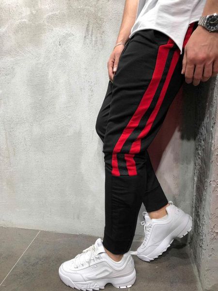 men track pants fashion hip hop fitness streetwear trousers striped drawstring joggers sweatpants pantalon homme cargo men's, Black
men track pants fashion hip hop fitness streetwear trousers striped drawstring joggers sweatpants pantalon homme cargo men's, Black
