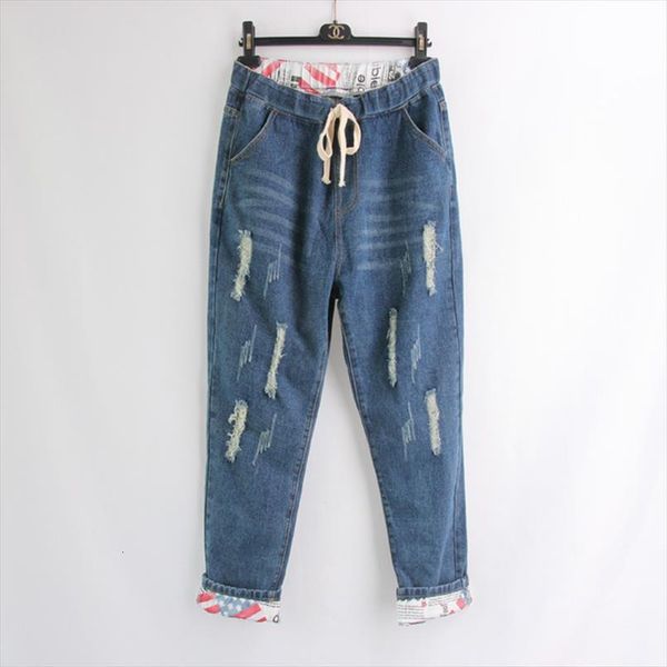 high waist stitching 6xl women jean plus size softener elastic band big girl blue long soft loose brand
high waist stitching 6xl women jean plus size softener elastic band big girl blue long soft loose brand