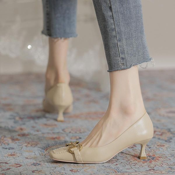 dress shoes french retro net red horsebit single fashion square toe mary jane women's 2021 pink high heels, Black
dress shoes french retro net red horsebit single fashion square toe mary jane women's 2021 pink high heels, Black
