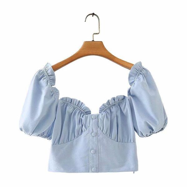 women's t-shirt 2021 summer t shirt short tees cotton puff sleeve solid clothing ae665, White
women's t-shirt 2021 summer t shirt short tees cotton puff sleeve solid clothing ae665, White