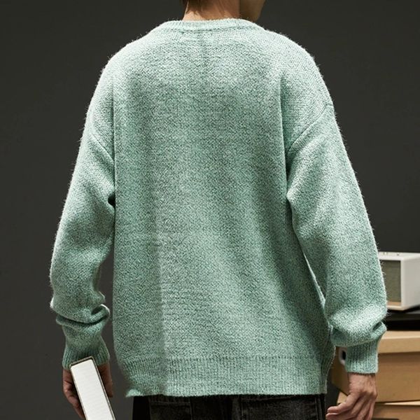 men's sweaters bolubao korean autumn new trend loose lazy style couple knit pullover casual round neck men a1n7, White;black
men's sweaters bolubao korean autumn new trend loose lazy style couple knit pullover casual round neck men a1n7, White;black