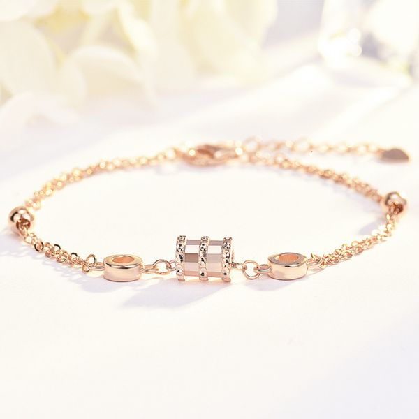 liming s925 sterling silver plated 18k gold small waist bracelet women's korea simple minority, Black
liming s925 sterling silver plated 18k gold small waist bracelet women's korea simple minority, Black