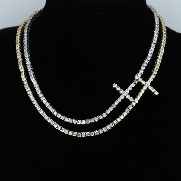 hiphop thin 3mm cz tennis chain sideway cross charm choker necklace iced out bling cubic zirconia fashion women jewelry chains, Silver
hiphop thin 3mm cz tennis chain sideway cross charm choker necklace iced out bling cubic zirconia fashion women jewelry chains, Silver