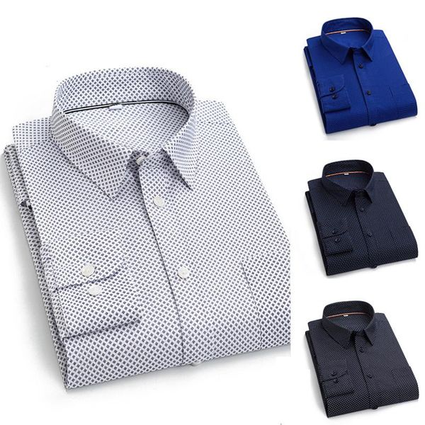 autumn arrival cotton men's long-sleeve shirts middle-aged non-iron slim printed party casual mens with pockets, White;black
autumn arrival cotton men's long-sleeve shirts middle-aged non-iron slim printed party casual mens with pockets, White;black