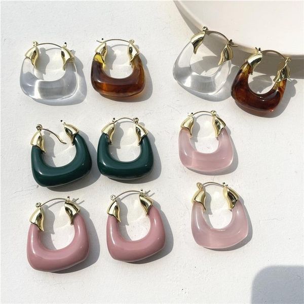 hoop & huggie 2021 retro metal texture transparent resin earrings for women girl colorful acrylic u-shaped earring exquisite jewelry, Golden;silver
hoop & huggie 2021 retro metal texture transparent resin earrings for women girl colorful acrylic u-shaped earring exquisite jewelry, Golden;silver