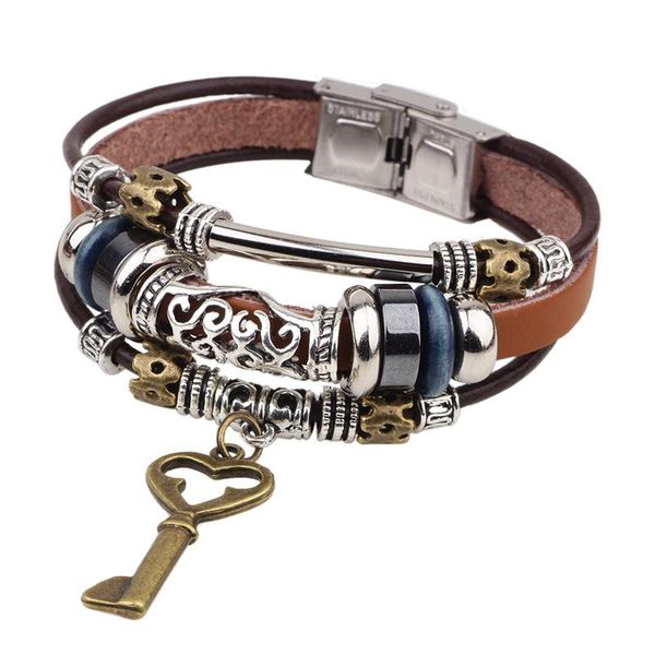 chino fashion jewelry leather alloy key bracelet male manufacturer direct sales charm bracelets, Golden;silver
chino fashion jewelry leather alloy key bracelet male manufacturer direct sales charm bracelets, Golden;silver