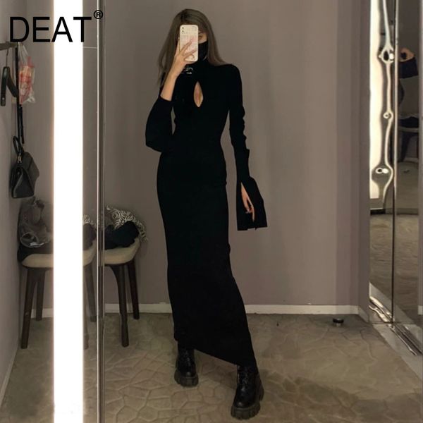 turtleneck solid black skirt side chain knitted hollow out long sleeve body wrapped dress spring gx757 210421, Black;gray
turtleneck solid black skirt side chain knitted hollow out long sleeve body wrapped dress spring gx757 210421, Black;gray