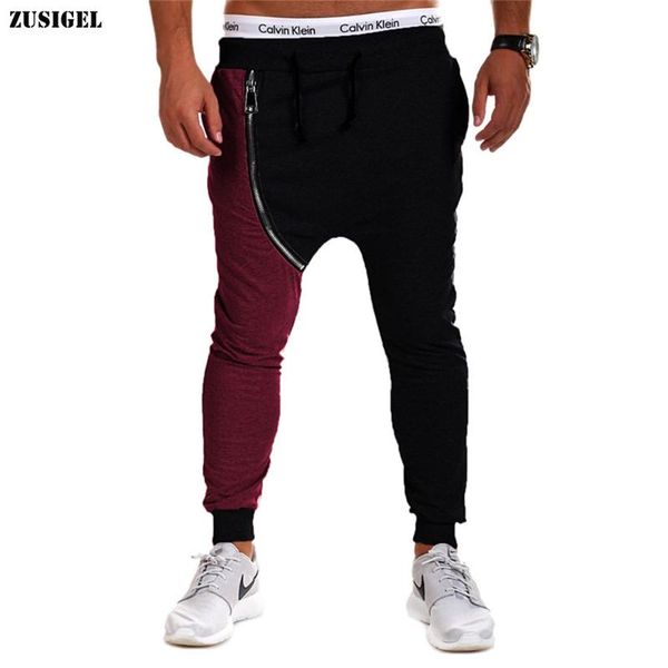 men's pants zusigel casual sport slim men autumn winter diagonal zipper trousers color patchwork harem, Black
men's pants zusigel casual sport slim men autumn winter diagonal zipper trousers color patchwork harem, Black