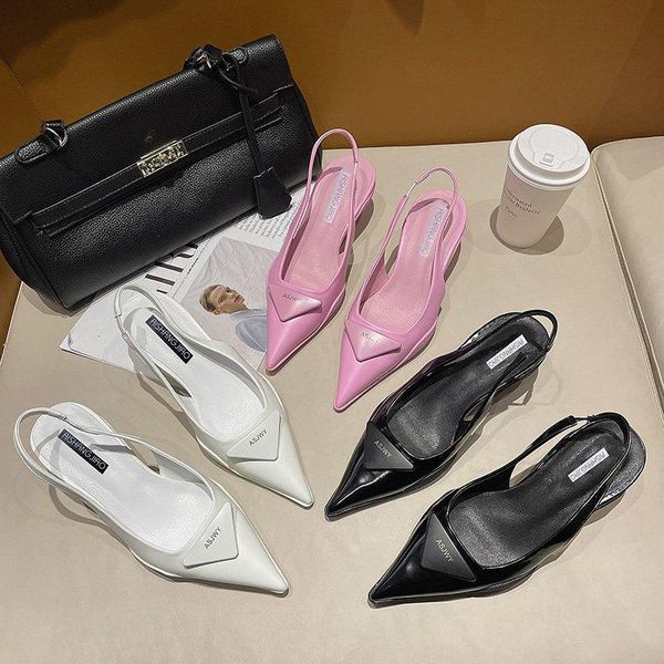summer woman sandals fashion pointed high heel brand female party dress shoes baotou casual slippers, Black
summer woman sandals fashion pointed high heel brand female party dress shoes baotou casual slippers, Black