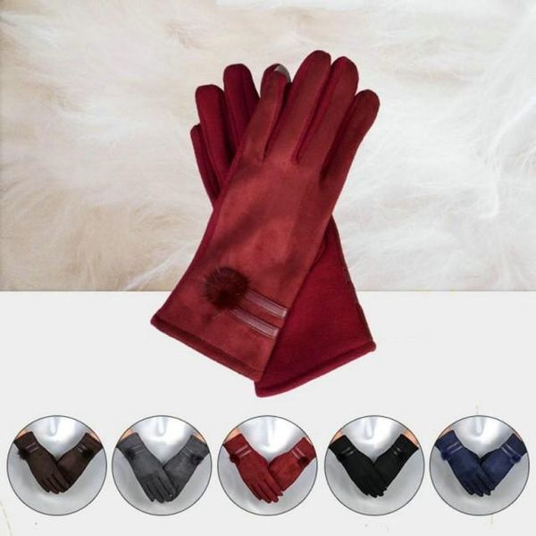 sports gloves winter warm touch screen women driving windproof skiing wrist mittens solid leather splice fleece glovs, Black
sports gloves winter warm touch screen women driving windproof skiing wrist mittens solid leather splice fleece glovs, Black