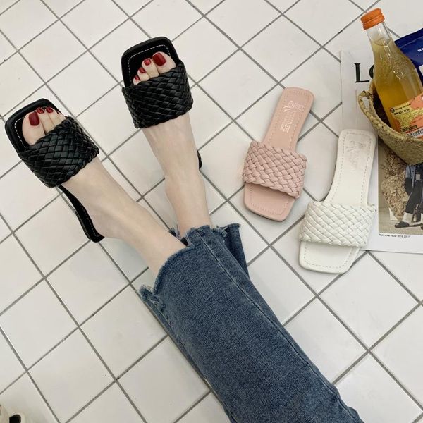 slippers summer outdoor beach shoes female slides 2021 women woman weave leather open toe flat casual, Black
slippers summer outdoor beach shoes female slides 2021 women woman weave leather open toe flat casual, Black