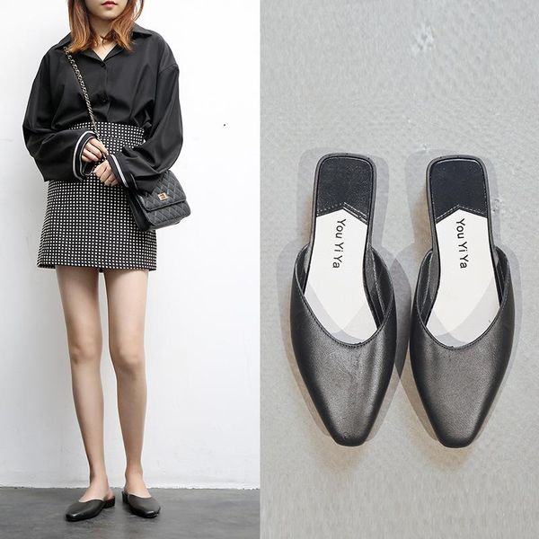 summer ladies slippers comfortable casual fashion artificial leather fabric pointed sandals non-slip low heel shoes 36-40 y, Black
summer ladies slippers comfortable casual fashion artificial leather fabric pointed sandals non-slip low heel shoes 36-40 y, Black