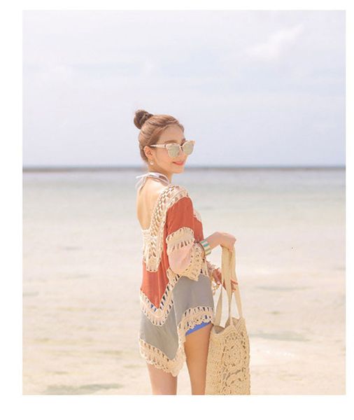 women's cape handmade crochet lace splice beach cover up blouse shirt female 3/4 sleeve swimwear output women blouses xnrm, Black
women's cape handmade crochet lace splice beach cover up blouse shirt female 3/4 sleeve swimwear output women blouses xnrm, Black