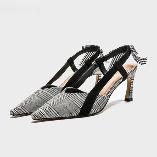 dress shoes brand retro plaid fashion high-heeled sandals women's 2021 microfiber pointed bow classic all-match, Black
dress shoes brand retro plaid fashion high-heeled sandals women's 2021 microfiber pointed bow classic all-match, Black