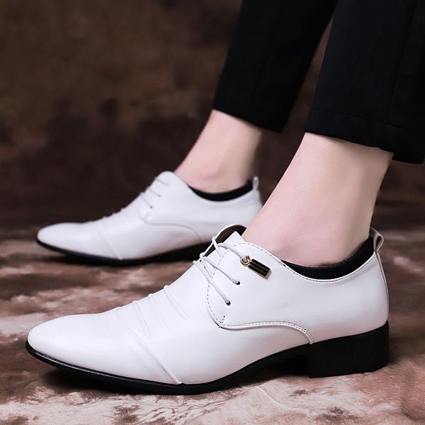 dress shoes men leather white business formal pointed toe men's oxfords wedding, Black
dress shoes men leather white business formal pointed toe men's oxfords wedding, Black