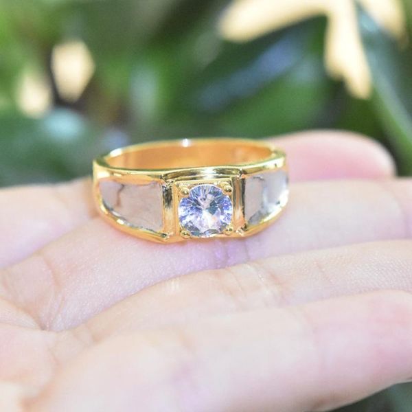 Fashion Wedding Ring Double Color With Shiny Zirconia For Men In Engagement Anniversary Jewelry R1434 Rings, Slivery;golden
Fashion Wedding Ring Double Color With Shiny Zirconia For Men In Engagement Anniversary Jewelry R1434 Rings, Slivery;golden