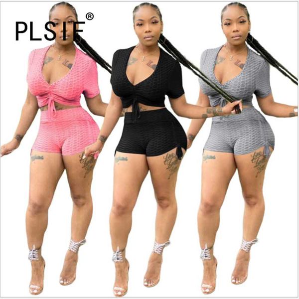 women short sleeve 2 pieces solid crop and shorts set sporty two tracksuits women's, Gray
women short sleeve 2 pieces solid crop and shorts set sporty two tracksuits women's, Gray