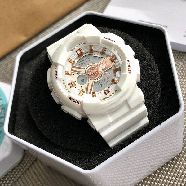 news led sports watch baby-g fashion dial large area texture metal color designer men and women outdoor shockproof luminous diving tour (gif, Slivery;brown
news led sports watch baby-g fashion dial large area texture metal color designer men and women outdoor shockproof luminous diving tour (gif, Slivery;brown