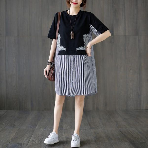 arrive summer maternity dress woman patchwork striped large size dresses pregnant clothing md-02998, White
arrive summer maternity dress woman patchwork striped large size dresses pregnant clothing md-02998, White