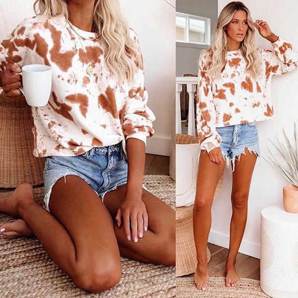 fashion hoodies tie dyed long sleeve round ne women's sweater in autumn and winter of 2021, Black
fashion hoodies tie dyed long sleeve round ne women's sweater in autumn and winter of 2021, Black