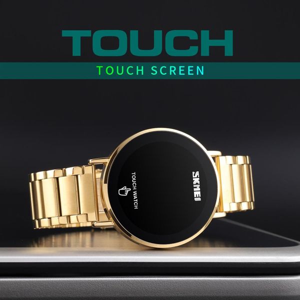 skmei fashion watch men digital wristwatch male touch screen led light display waterproof stainless steel strap montre hommeg, Slivery;brown
skmei fashion watch men digital wristwatch male touch screen led light display waterproof stainless steel strap montre hommeg, Slivery;brown