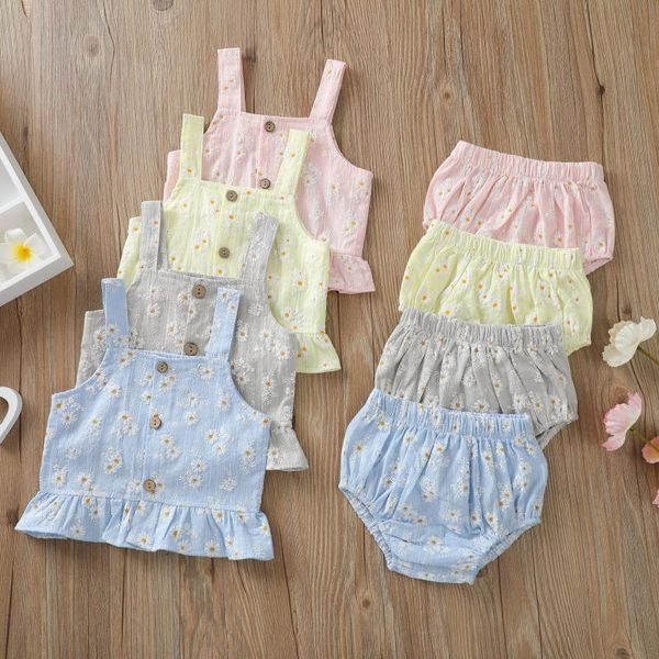 clothing sets 2pcs toddlers summer casual outfit cute daisy square neck ruffled tank +elastic waist shorts for baby girls 0-24 months, White
clothing sets 2pcs toddlers summer casual outfit cute daisy square neck ruffled tank +elastic waist shorts for baby girls 0-24 months, White