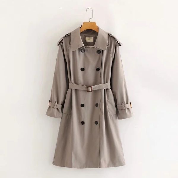 women's trench coats blouse length jacket spring korean fashion double-breasted british on the knee b631 18ht, Tan;black
women's trench coats blouse length jacket spring korean fashion double-breasted british on the knee b631 18ht, Tan;black