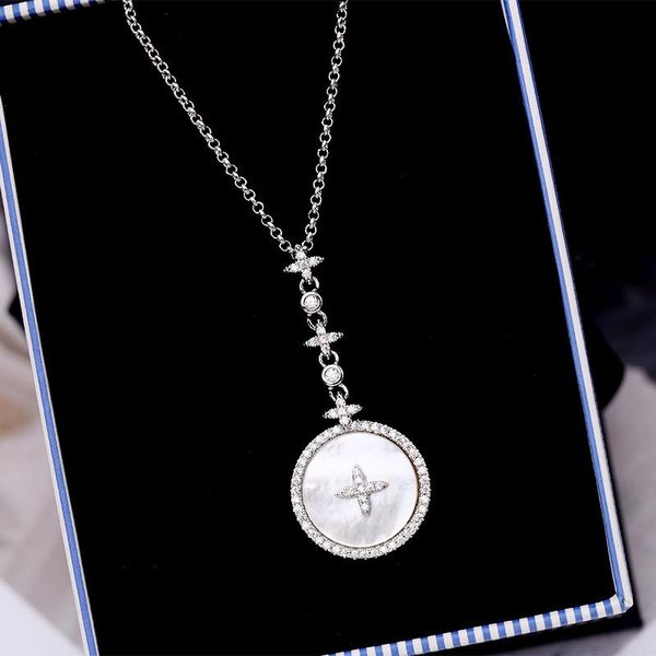 pendant necklaces swour fashion jewelry white gold color zirconia round circle shell design adjustable necklace femme s628, Silver
pendant necklaces swour fashion jewelry white gold color zirconia round circle shell design adjustable necklace femme s628, Silver