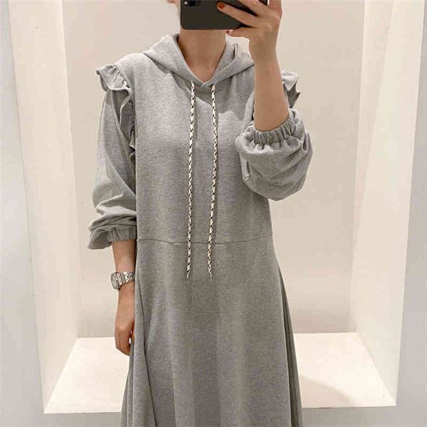 casual dresses colorfaith women autumn winter sweatshirts pure hooded ruffles drawstring oversized vintage long dress dr2635 2c5l, Black;gray
casual dresses colorfaith women autumn winter sweatshirts pure hooded ruffles drawstring oversized vintage long dress dr2635 2c5l, Black;gray